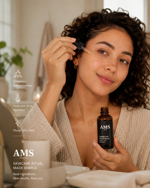 AMS Collagen and Retinol Serum - Anti-Aging Face Serum