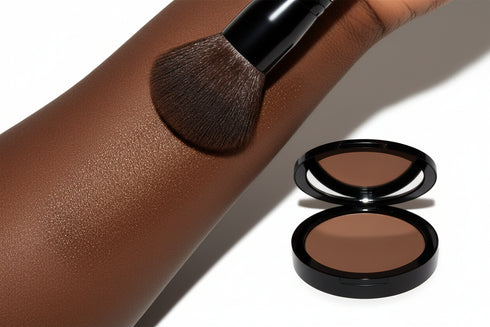 AMS Bronzer Chocolat - Texture Swipe Macro Pigmentation Peau Ébène