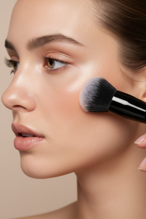 AMS Cosmetics Brush - Application on Face
