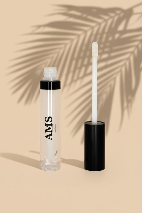 AMS Cosmetics Clear Lip Gloss – Beige Studio Shot