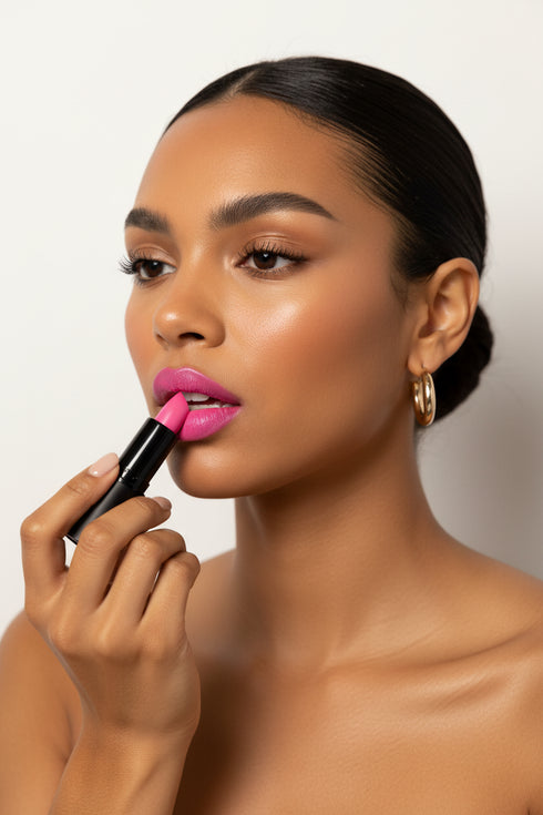 AMS Lipstick Rose Bubblegum - Mannequin Application