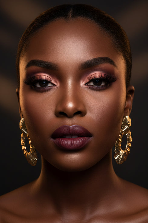 AMS Palette Rose Bordeaux - Mannequin Peau Foncée