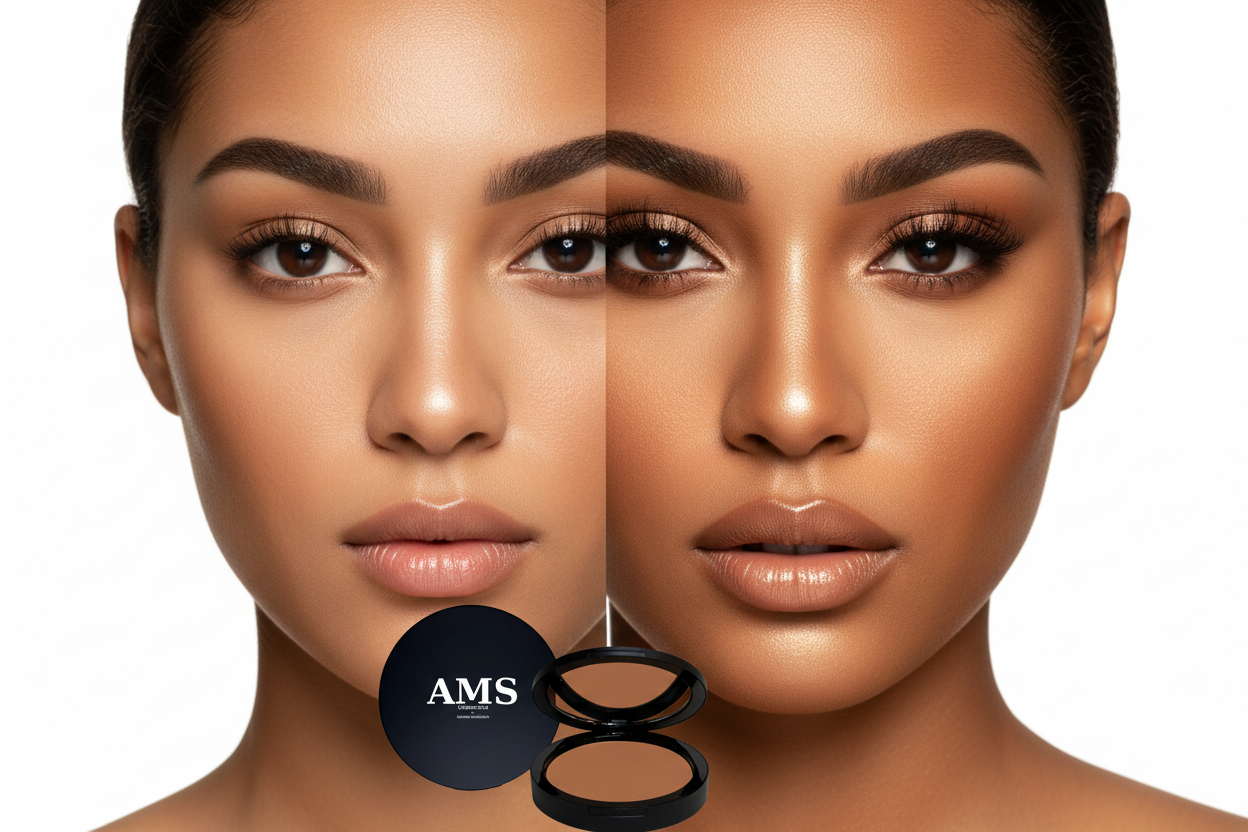 AMS Bronzer Caramel - Avant Après Full Face Teint Hâlé Sculpté