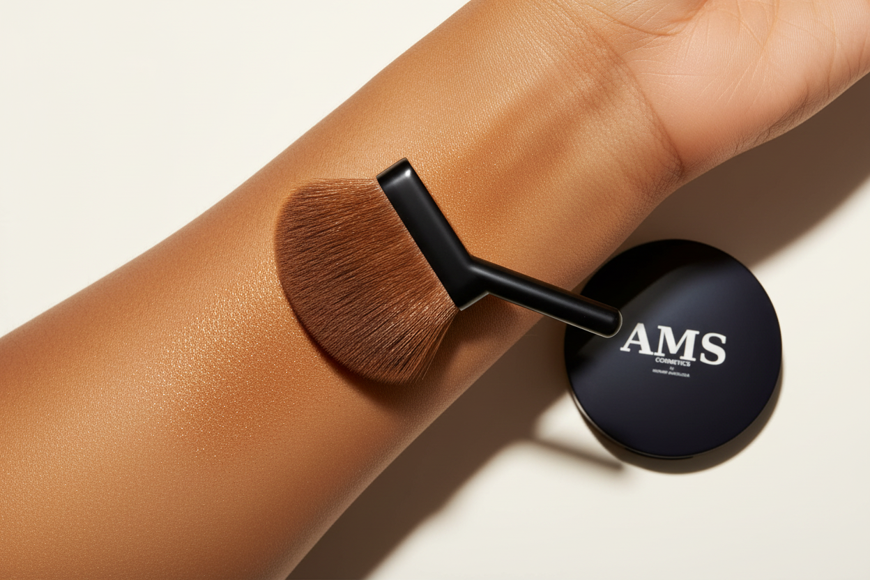 AMS Bronzer Caramel - Texture Swipe Macro Pigmentation