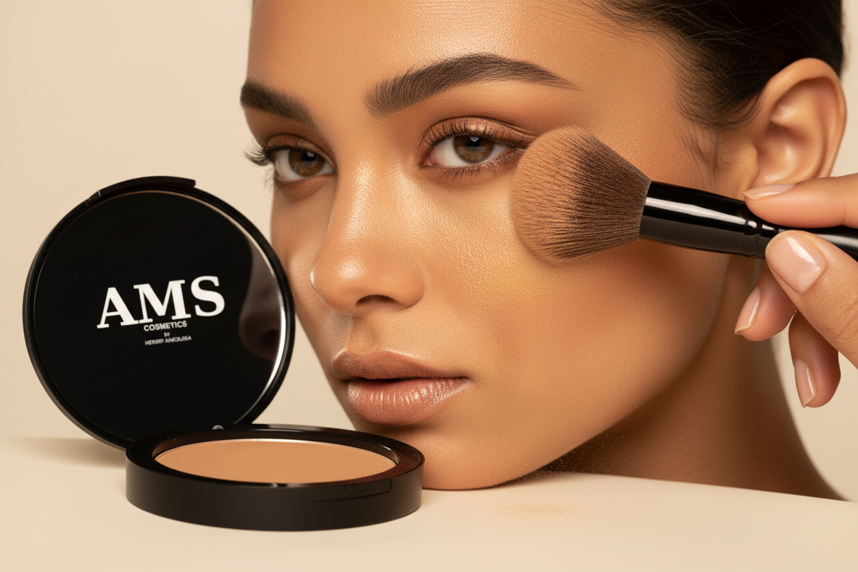 AMS Bronzer Noix de Coco - Application Pinceau Teint Hâlé Doré Peau Caramel Claire