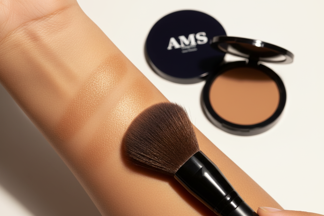 AMS Bronzer Noix de Coco - Texture Swipe Macro Pigmentation Peau Caramel Claire