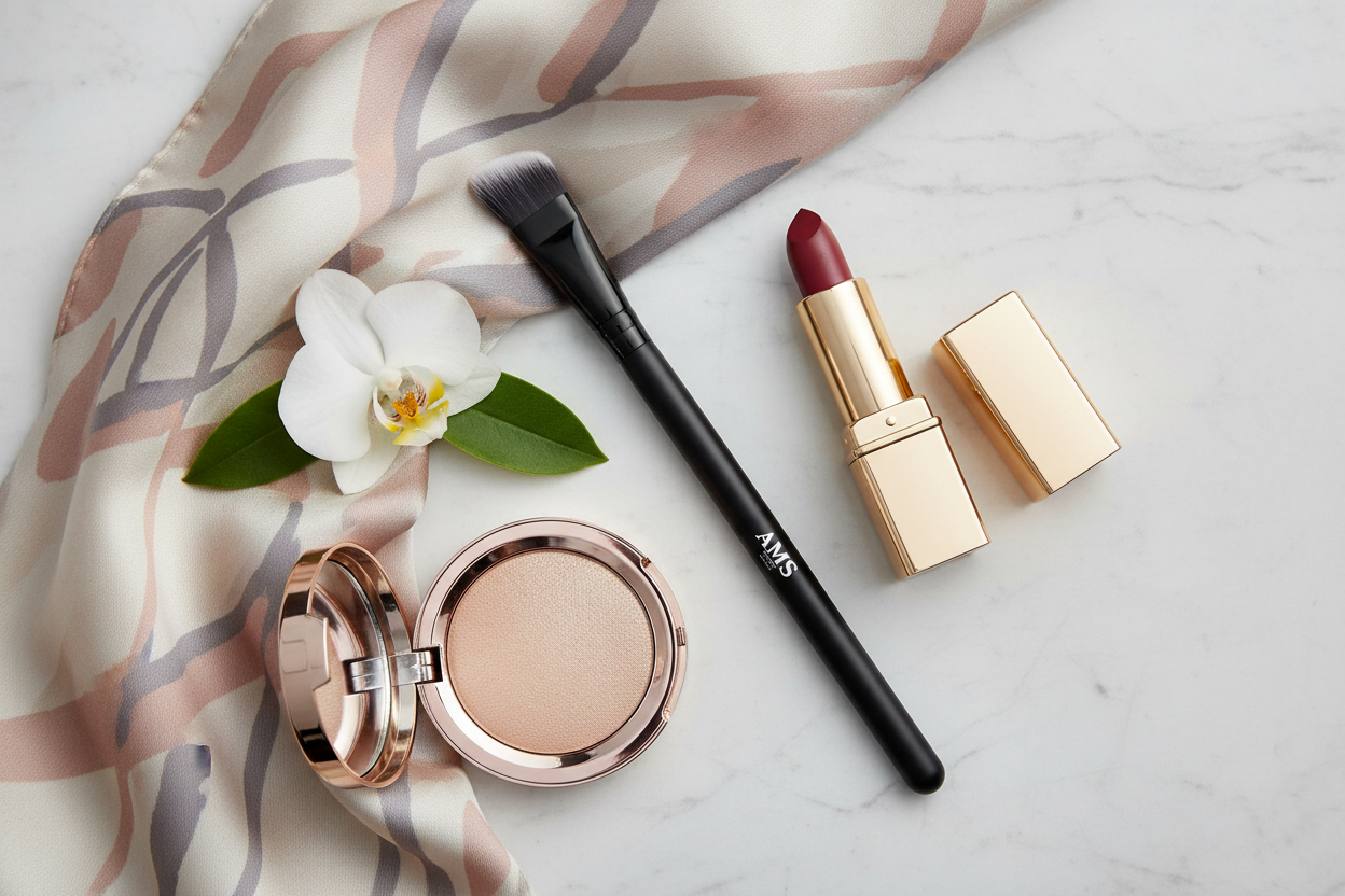 AMS Brush – Professional Editorial Flat Lay