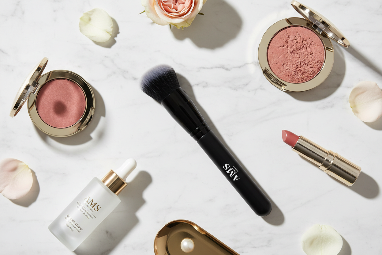 AMS Cosmetics Brush - Professional Editorial Beauty Shot