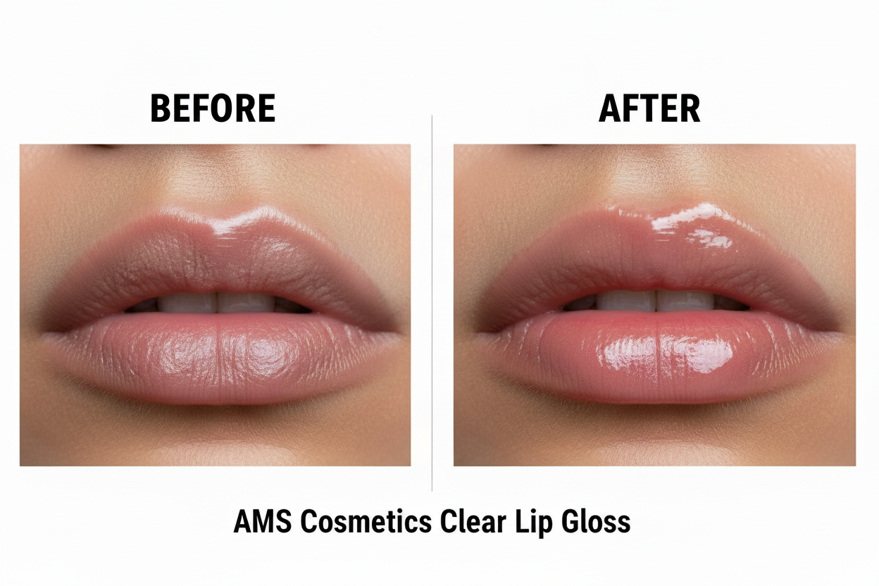 AMS Cosmetics – Dramatic Before After Lip Transformation