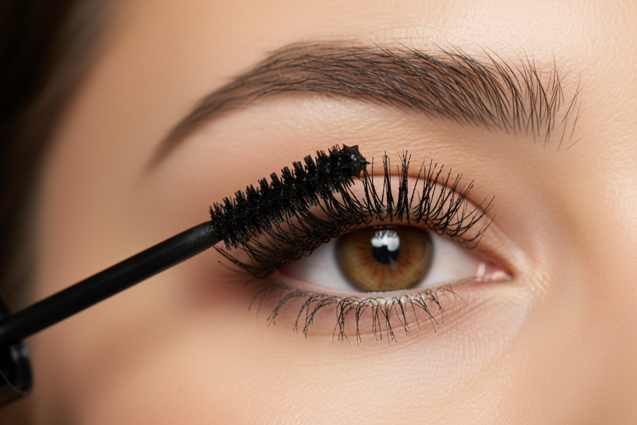 AMS Cosmetics Mascara - Application on Lashes