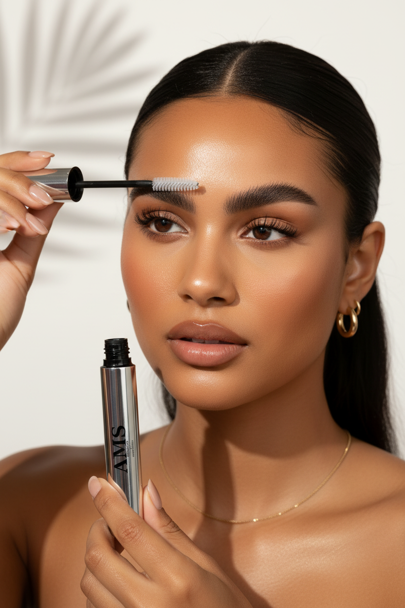 AMS Eyebrow Gel Clear - Mannequin Application