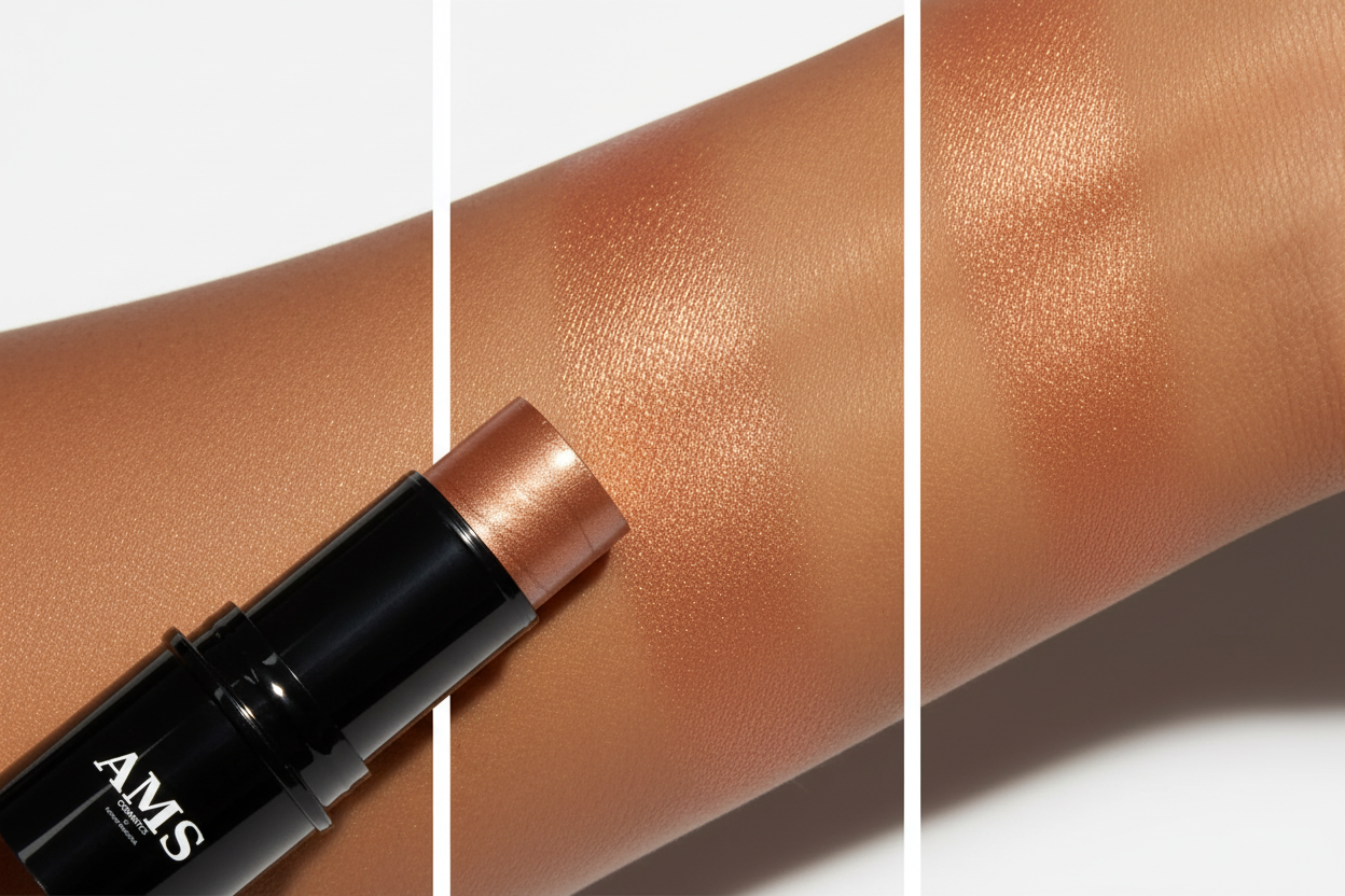 AMS Highlighter Stick - Macro Swipe Bras Shimmer Iridescent Cuivré Bronze