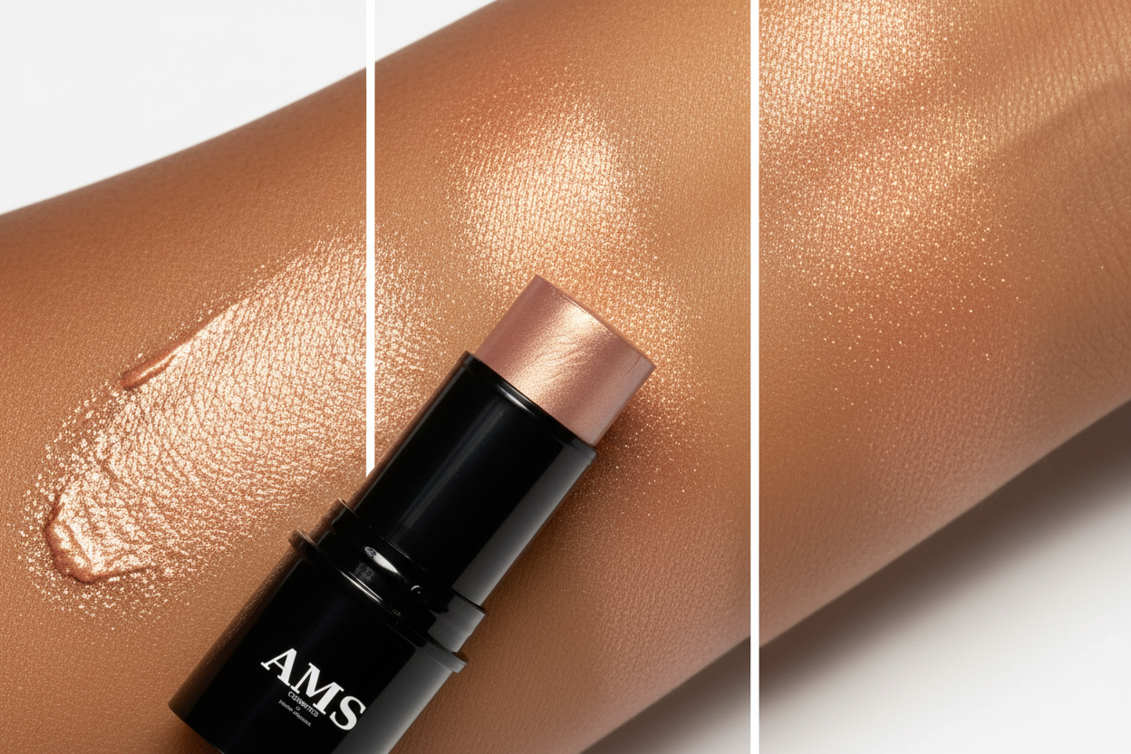 AMS Highlighter Stick Or Rose - Macro Swipe Shimmer Champagne Or Rose Métallique