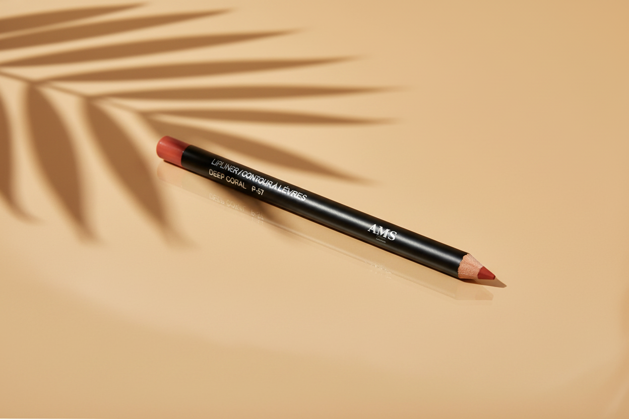 AMS Lipliner Deep Coral - Fond Beige Chaud Palmier