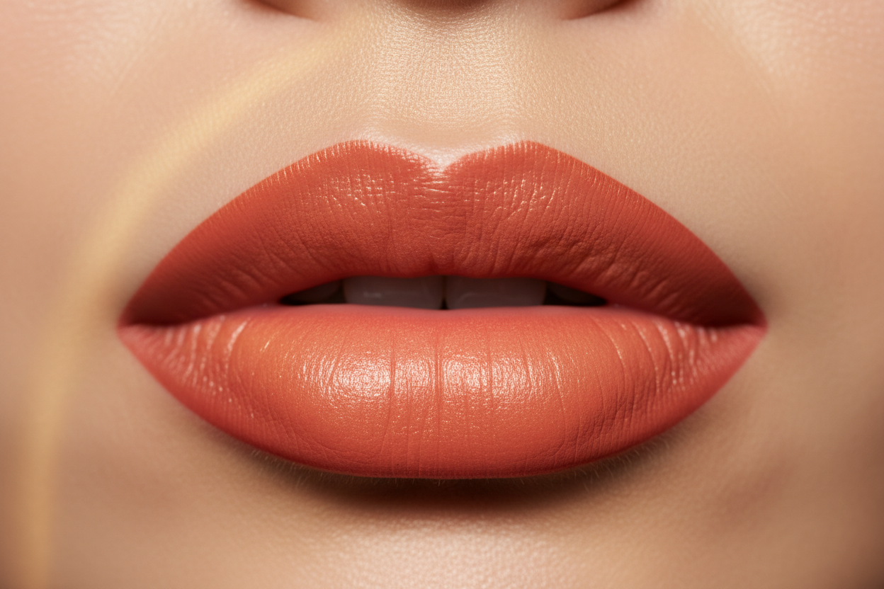AMS Lipliner Deep Coral - Zoom Lèvres Terracotta Chaud