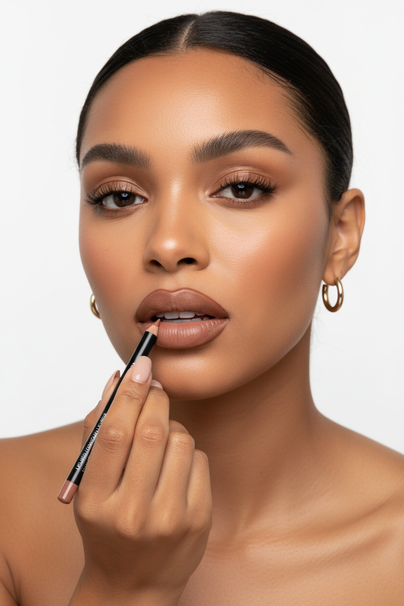 AMS Lipliner Misty Brown - Mannequin Application