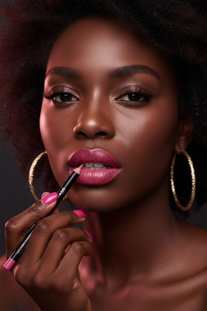 AMS Lipliner Tropical Pink - Mannequin Peau Foncée