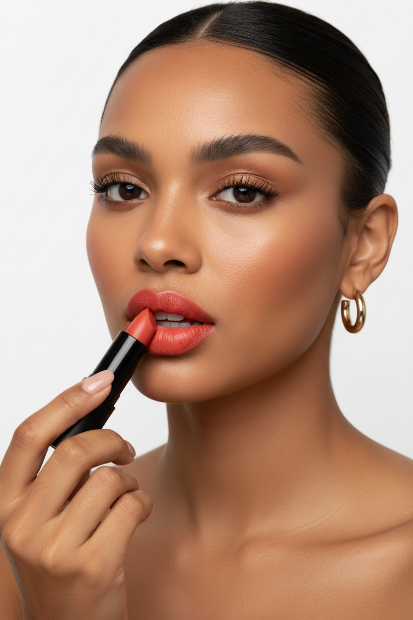 AMS Lipstick Corail - Mannequin Application