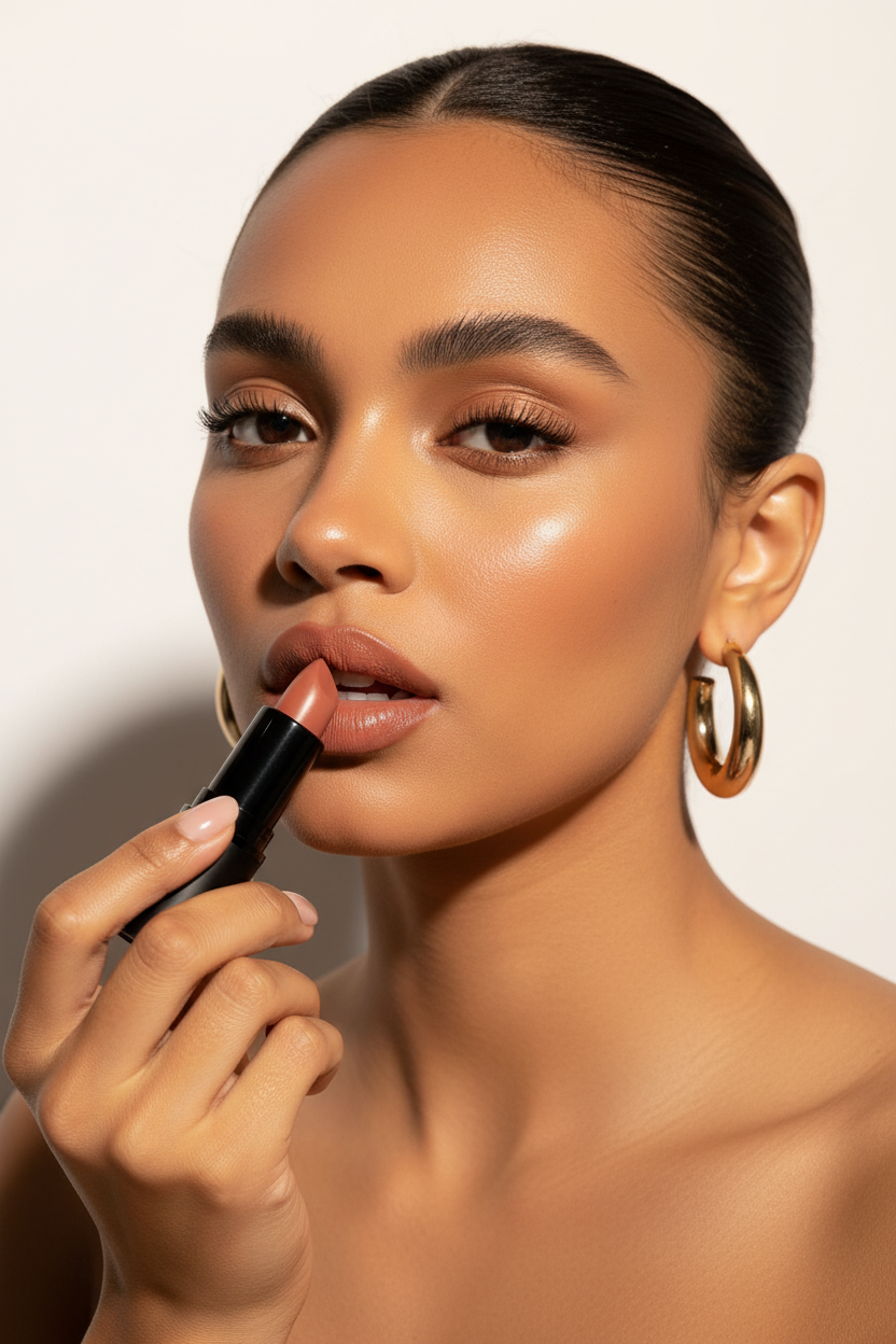 AMS Lipstick Nude Terracotta - Mannequin Application