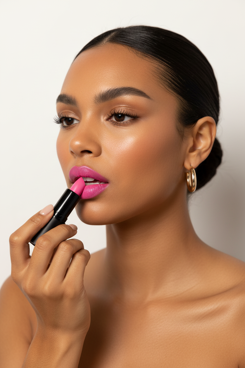 AMS Lipstick Rose Bubblegum - Mannequin Application