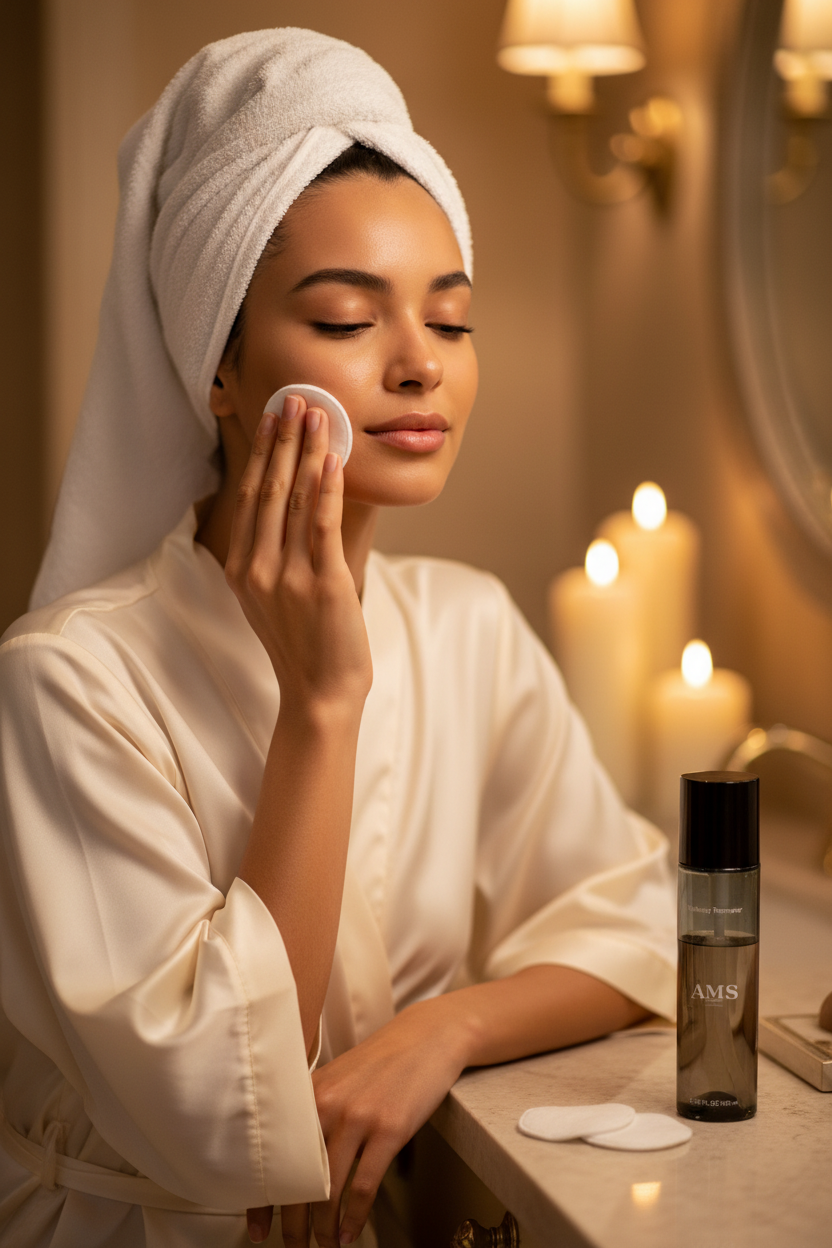 AMS Makeup Remover - Lifestyle Rituel Démaquillage Soir Spa Luxe Evening Skincare