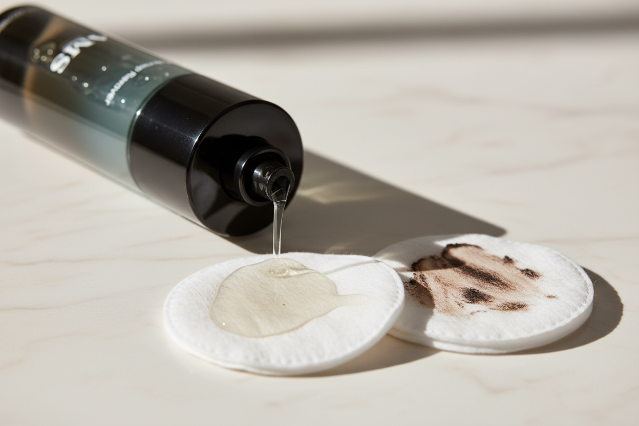 AMS Makeup Remover - Macro Texture Liquide Versé Coton Qualité Premium