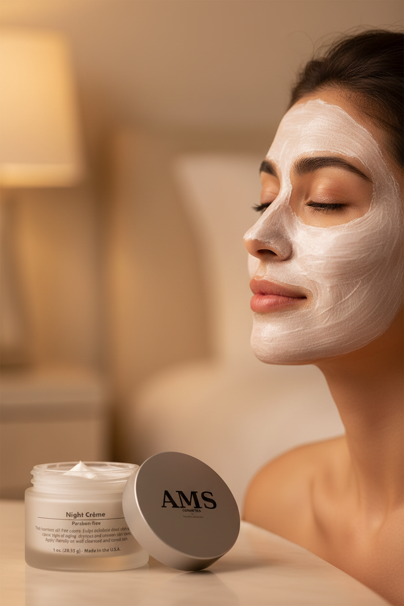 AMS Night Crème – Overnight Treatment avec Produit