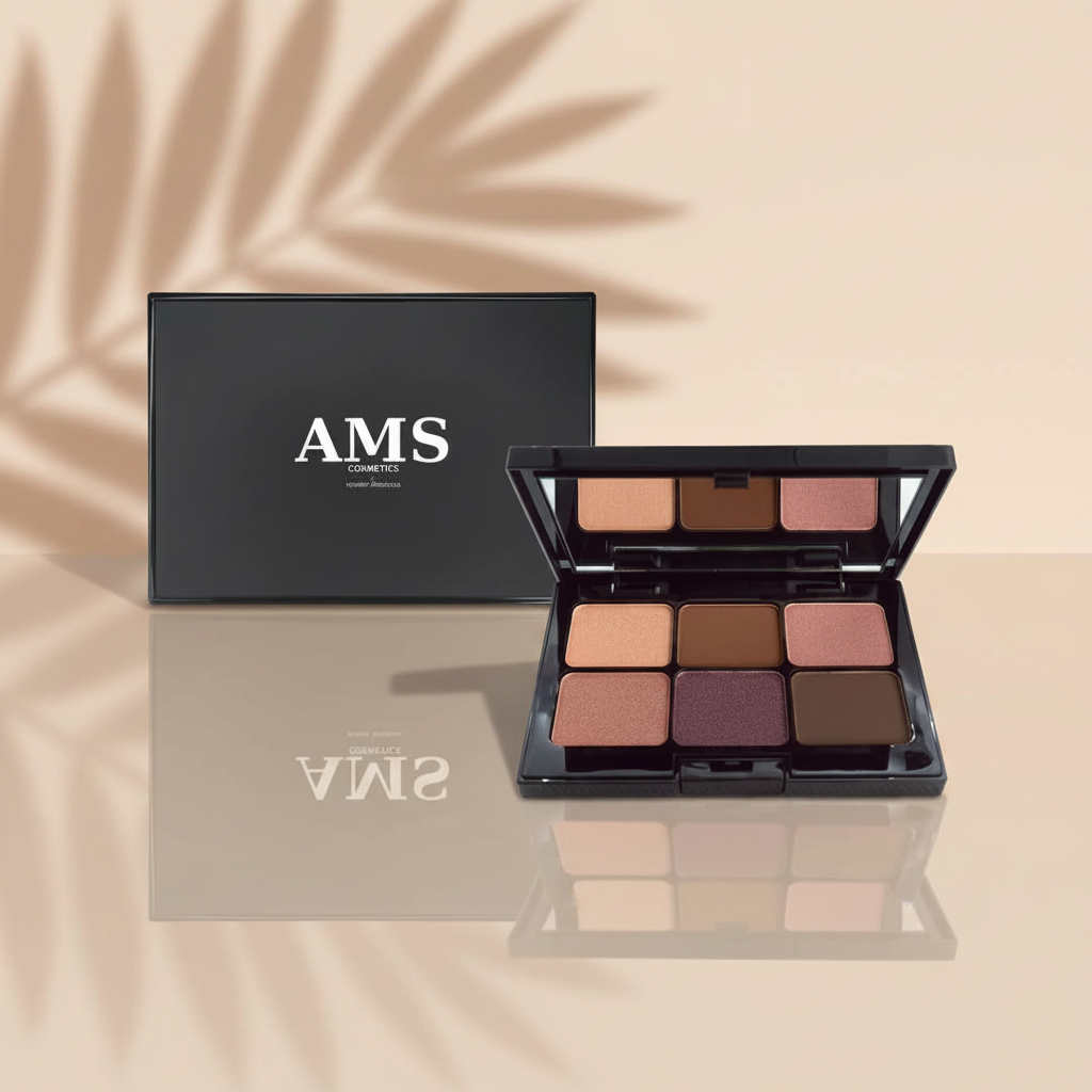 AMS Palette Rose Bordeaux - Fond Beige Chaud