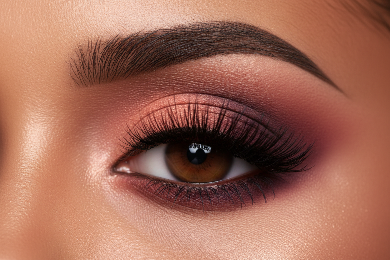 AMS Palette Rose Bordeaux - Zoom Yeux