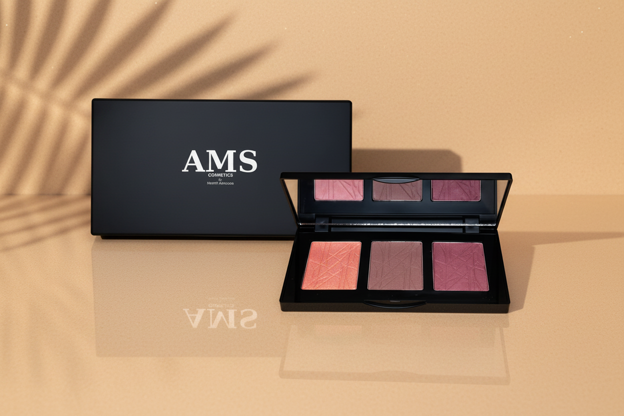 AMS Palette Rose Mauve - Fond Beige Chaud Palmier