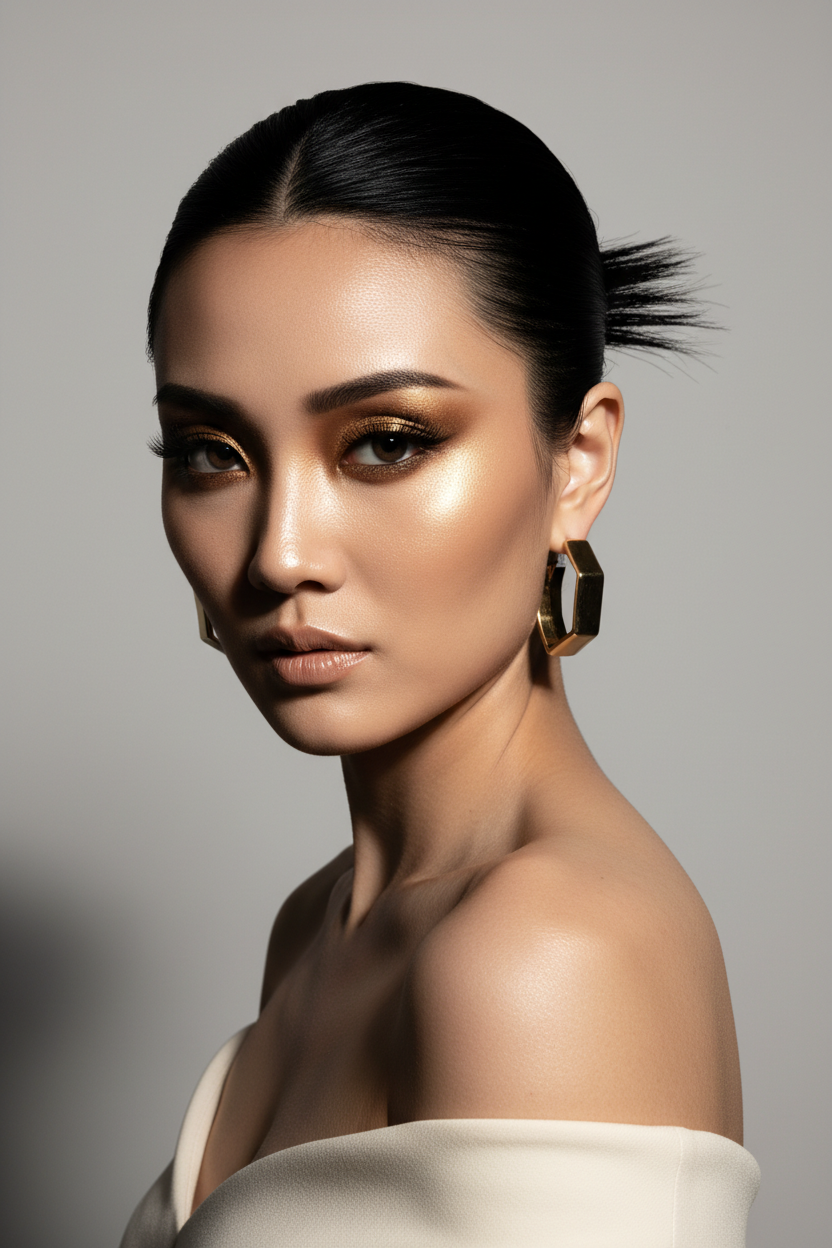 AMS Palette Shimmer Bronze - Mannequin Asiatique Editorial