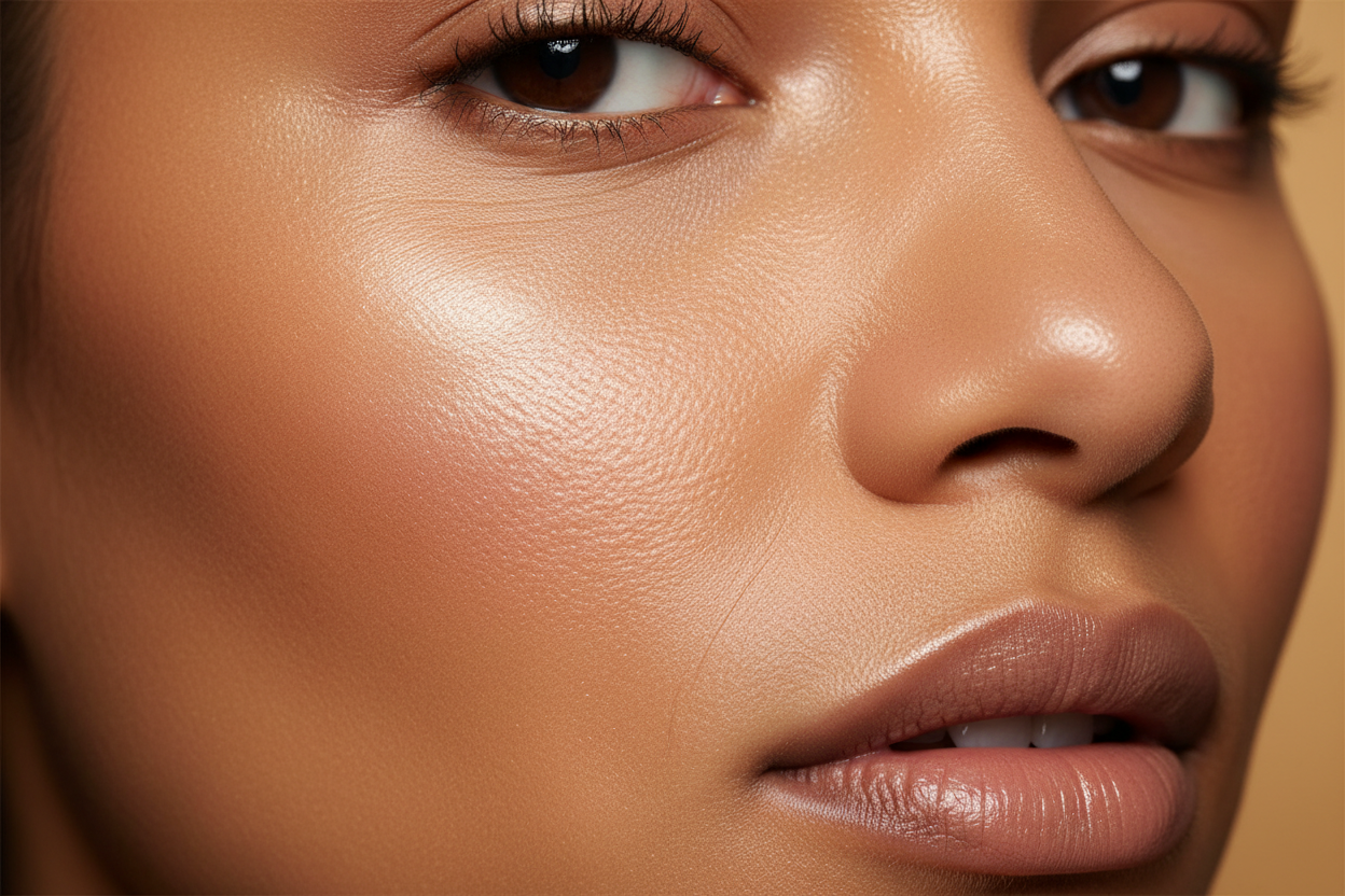 AMS Palette - Zoom Joues Peau Caramel Dorée