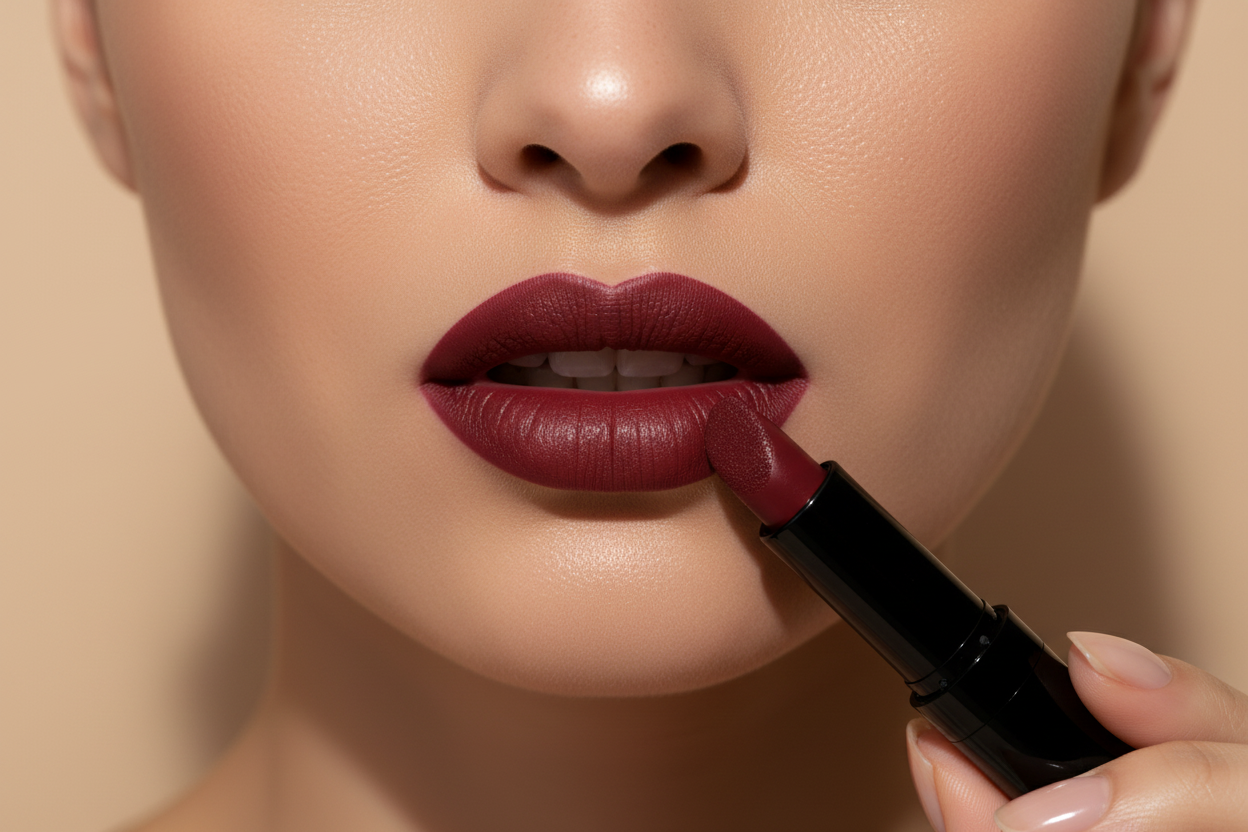 AMS – Red Liquid Matte Lips Close-up