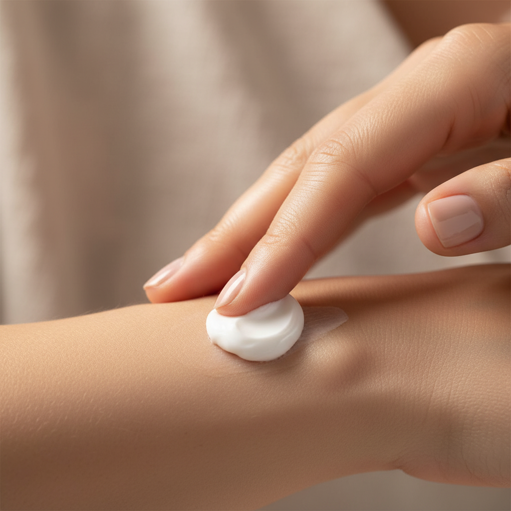 AMS Shea Body Butter — Application on Skin