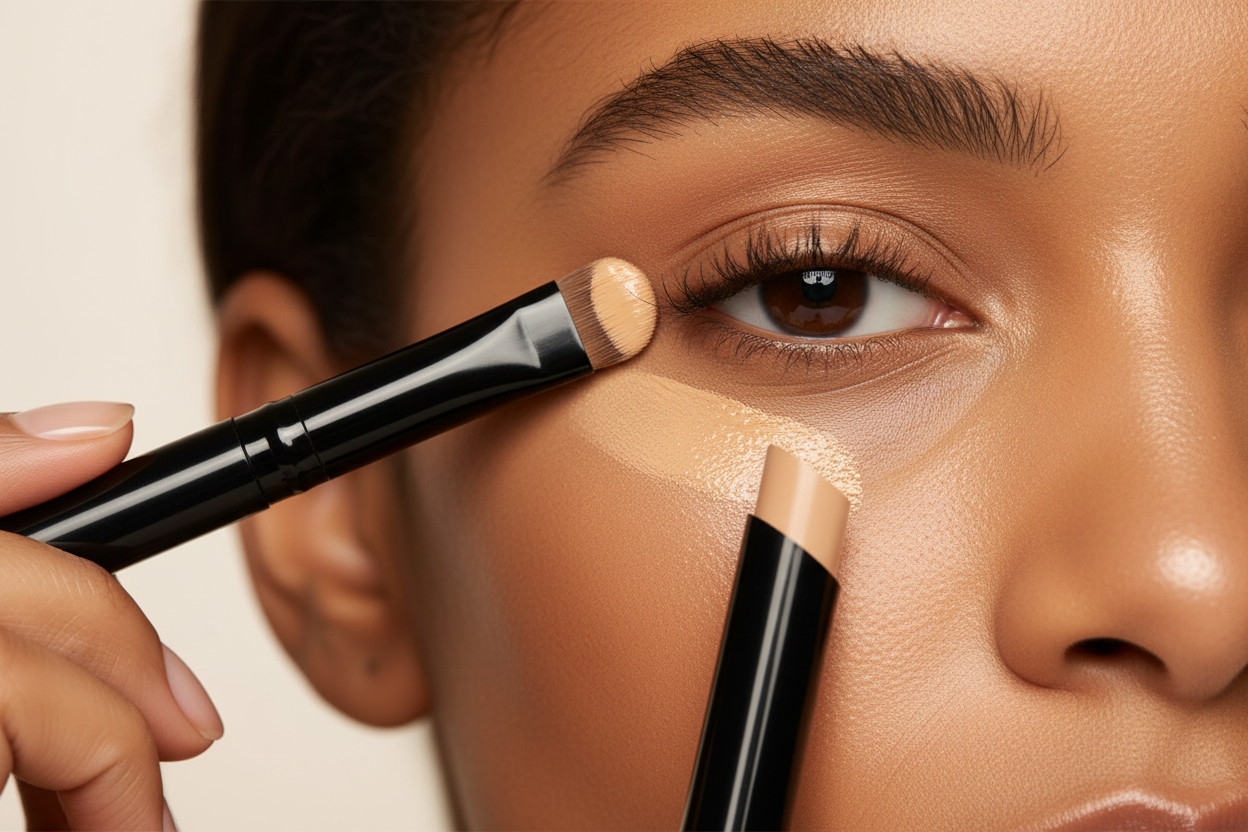 AMS Stick Concealer Beige Sable - Application Pinceau Sous les Yeux Caramel