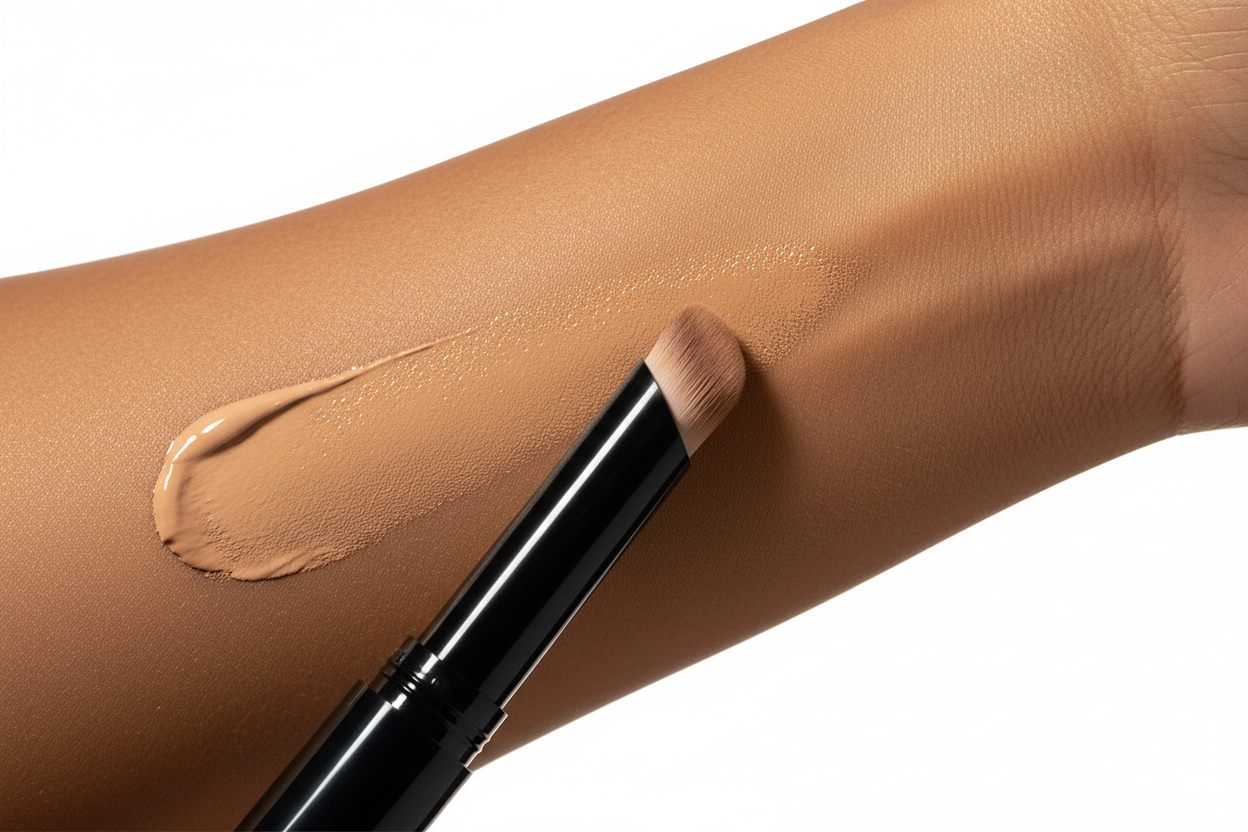 AMS Stick Concealer Beige Sable - Macro Texture Crème Application Caramel
