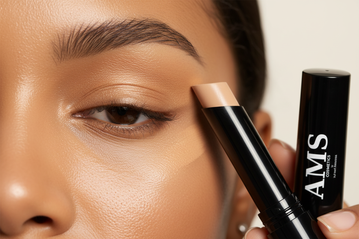 AMS Stick Concealer Beige Sable - Tutorial Blend Doigt Caramel