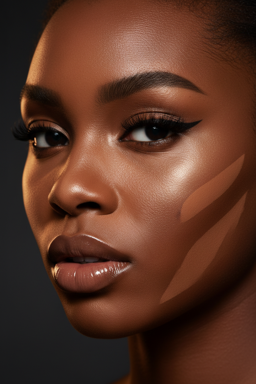 AMS Stick Contour - Zoom Visage Sculpté Peau Africaine