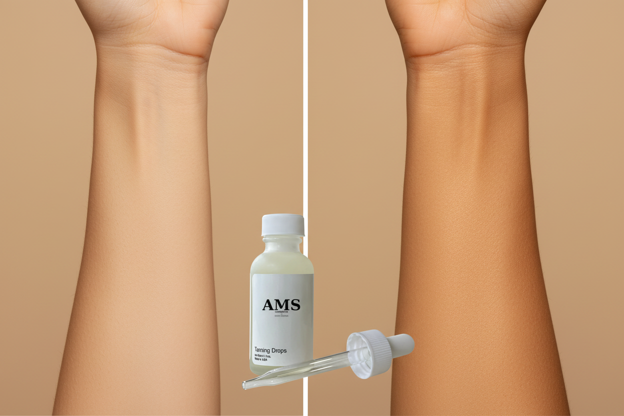AMS Tanning Drops – Before & After