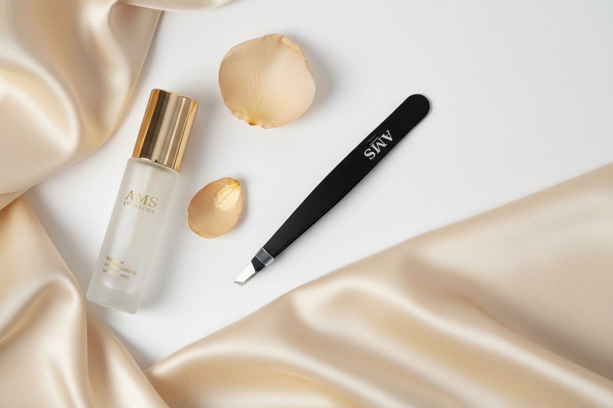 AMS Tweezers – Luxury Editorial Flat Lay